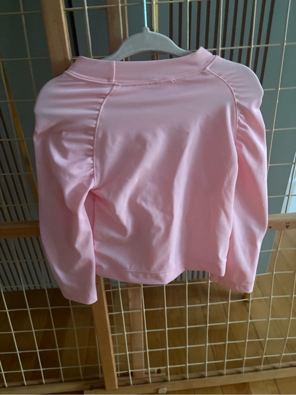 Janie and Jack Soft Pink Floral-Appliqué rash guard - Picture 3 of 3
